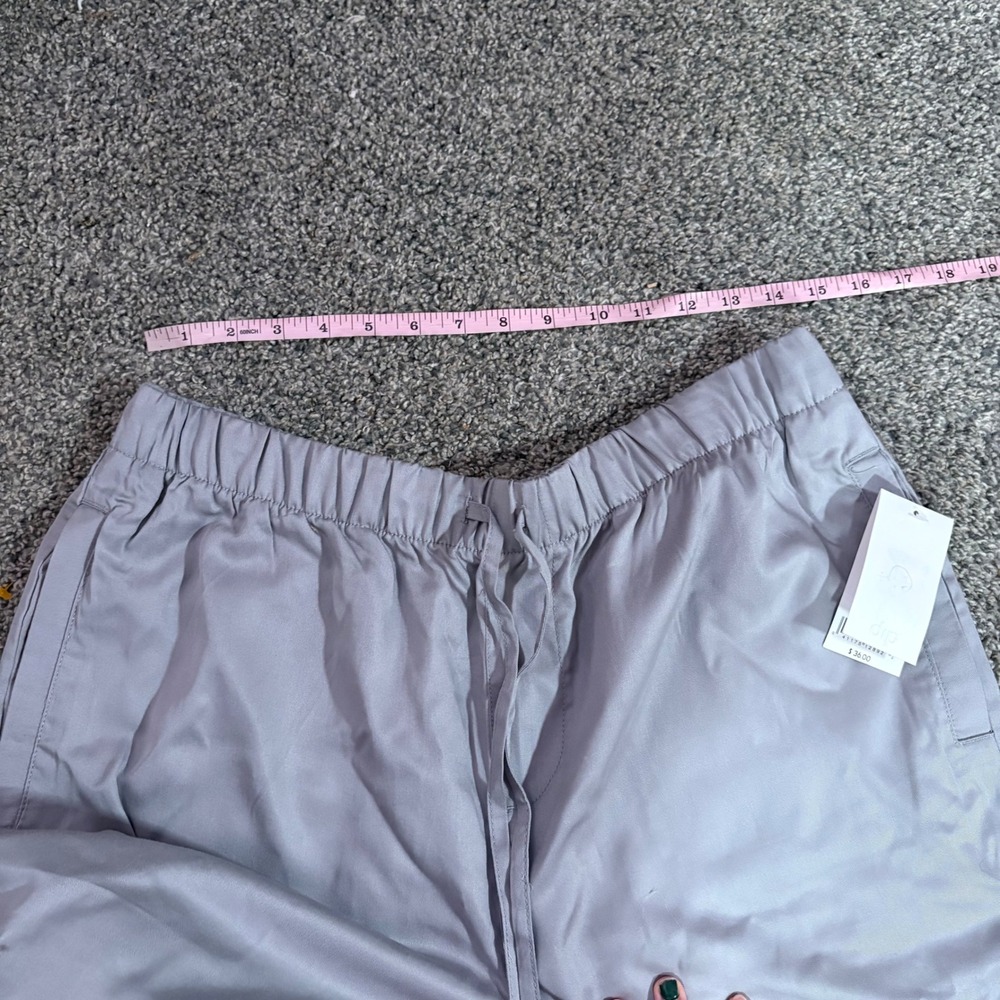 Dip Women's Gray Cargo Jogger Pants Size L‎ Drawstring Waist Elastic Cuffs New - Picture 9 of 12
